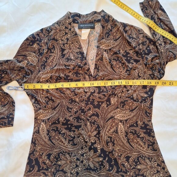 VINTAGE Beautiful Paisley Blouse Sz 12P - Picture 6 of 6